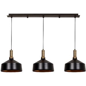 HOMEMANIA Lampada a Sospensione Multi in Metallo, Vernice Elettrostatica, Rame, Nero,