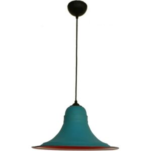 HOMEMANIA Lampada a Sospensione Ray in Metallo, Vernice Elettrostatica, Turchese, Rosso,