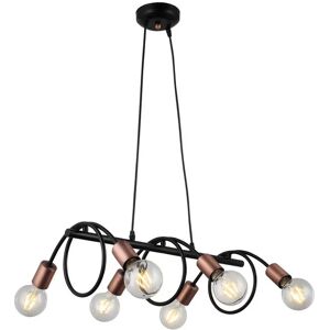 HOMEMANIA Lampada a Sospensione Done in Metallo, Rame, Nero,