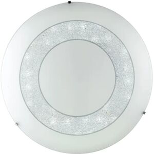 LUCE AMBIENTE DESIGN Plafoniera DIADEMA in vetro bianco 60W con CCT e dimmer e telecomando incluso