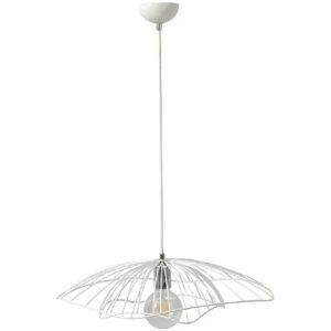 HOMEMANIA Lampada a Sospensione Tulip in Metallo, Bianco,