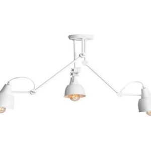 HOMEMANIA Lampada a Sospensione Compass in Metallo, Bianco,