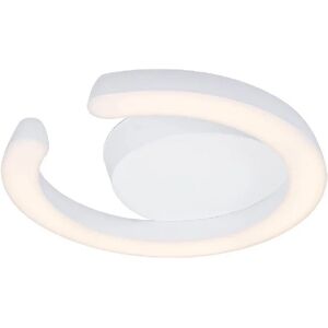 HOMEMANIA Lampada a Soffitto Ring in Metallo, Acrilico, Bianco,