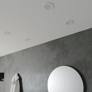 inspire faretto da incasso led integrato extraflat tondo bianco, foro incasso 2.5 cm luce passaggio dal bianco caldo al bianco neutro