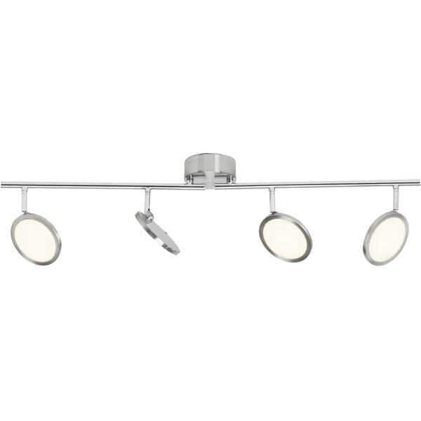 brilliant faretto decorativo con fonte luminosa led pluto cromo, 4x20w