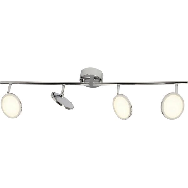 brilliant faretto decorativo con fonte luminosa led pluto cromo, 2x5w