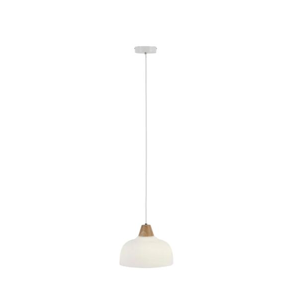 inspire lampadario natura harbor beige, bianco in cristallo, d. 30 cm,