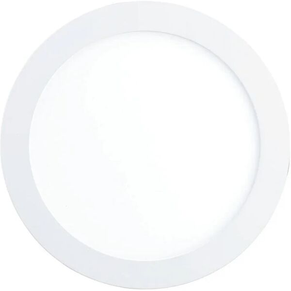 eglo plafoniera led fueva-c tondo bianco, foro incasso 15,5 cm luce cct regolazione da bianco caldo a bianco freddo