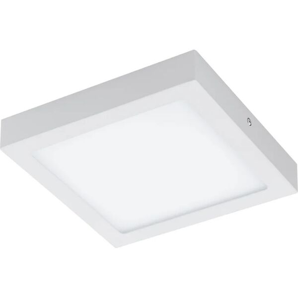 eglo plafoniera design led fueva-c, bianco 22.5x22.5 cm, luce cct dimmerabile