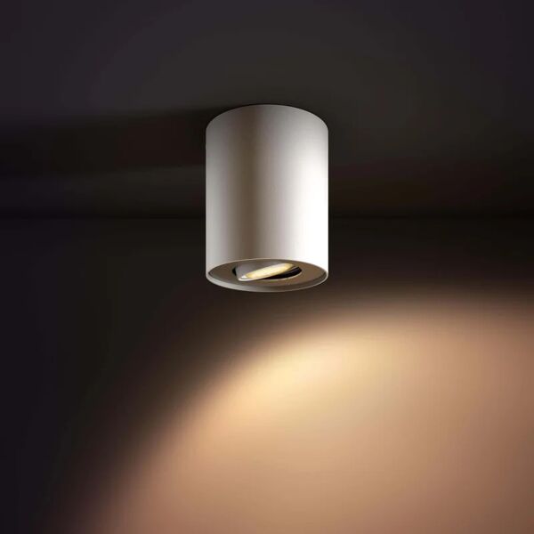 philips faretto decorativo con fonte luminosa led pillar bianco, 5.5w