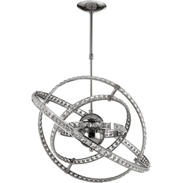 leroy merlin lampadario moderno planet 824 cromo , d. 60 cm, 6 luci