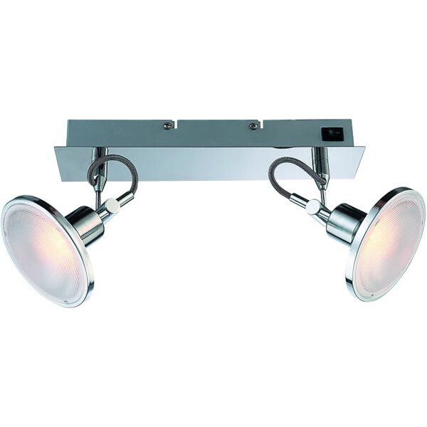 leroy merlin faretto decorativo con fonte luminosa led aaron cromo, 2x5w