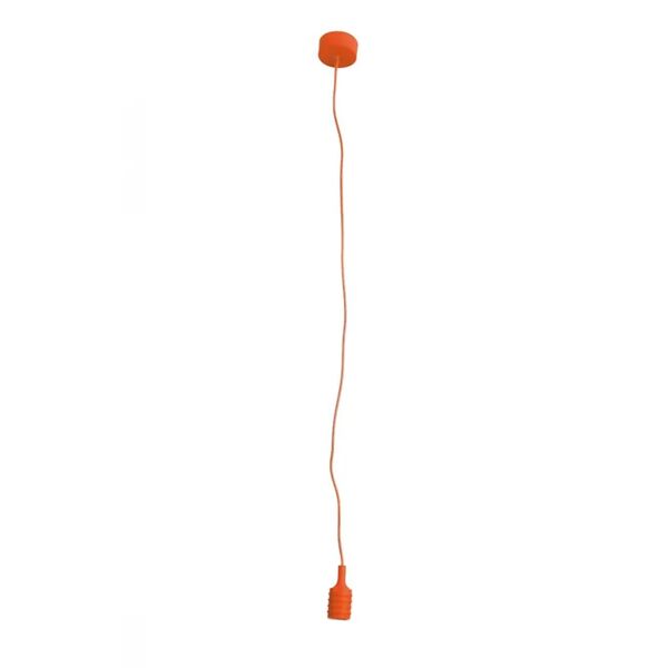 leroy merlin pendel con cavo in silicone 120 cm, arancione, con portalampada e27