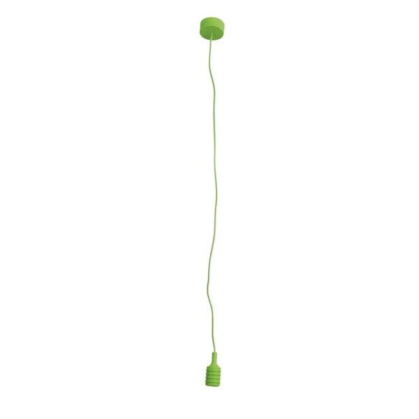 leroy merlin pendel con cavo in silicone 120 cm, verde, con portalampada e27