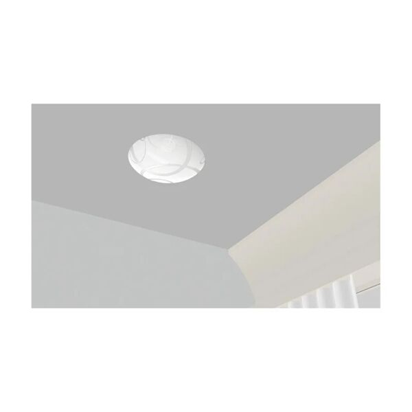 lumicom plafoniera classico corona led , in vetro, bianco d. 30 cm  1300 lm