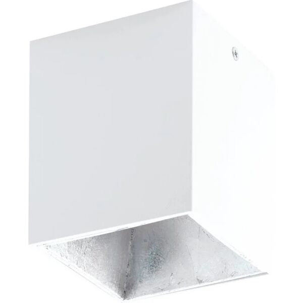 eglo plafoniera glamour led polasso, bianco 10x12 cm, luce calda, 340 lm