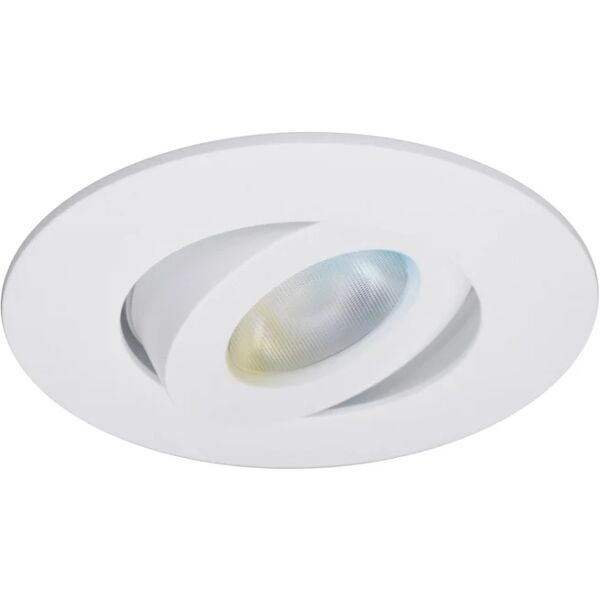 leroy merlin faretto da incasso wiz whites rune orientabile foro incasso 8.4 cm luce cct regolazione da bianco caldo a bianco freddo