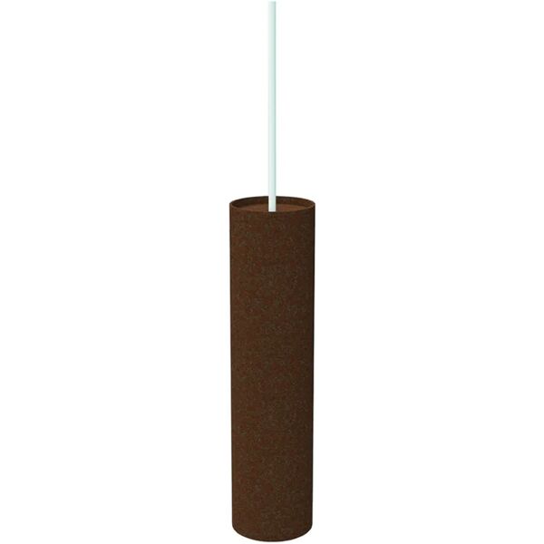 lumicom lampadario industriale rond ruggine in acciaio, d. 6 cm,