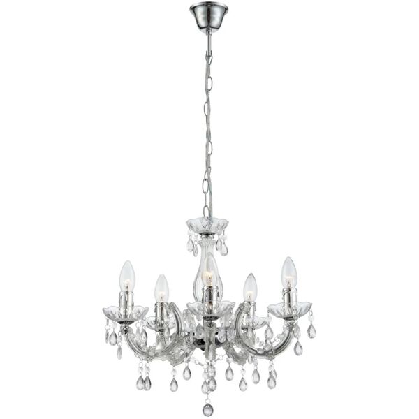 leroy merlin lampadario neoclassico cuimbra trasparente in acrilico, d. 67 cm, 6 luci