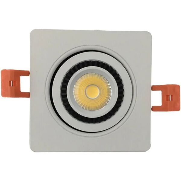 leroy merlin faretto da incasso led faretto incasso quadrato bianco, orientabile foro incasso 7,5 cm luce bianco naturale