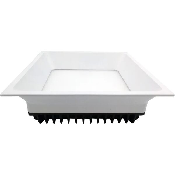 leroy merlin faretto da incasso led drive quadrato bianco, foro incasso 10 cm luce bianco caldo