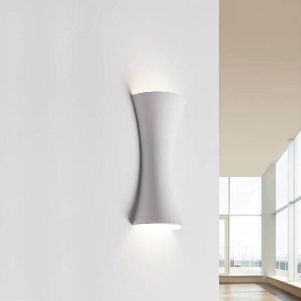 tecnico applique led design in gesso pale bianco