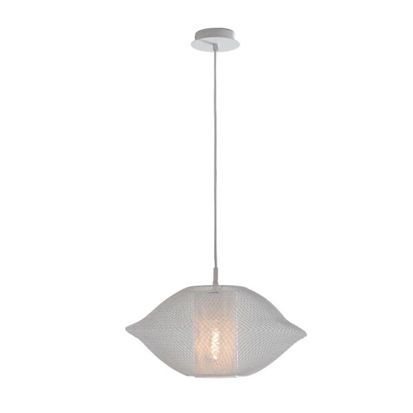 luce ambiente design lampadario design harem bianco in ferro, d. 40 cm, l. 150 cm,