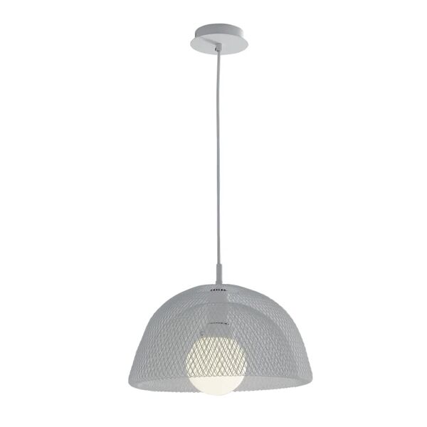 luce ambiente design lampadario design harem bianco in ferro, d. 37 cm, l. 150 cm,