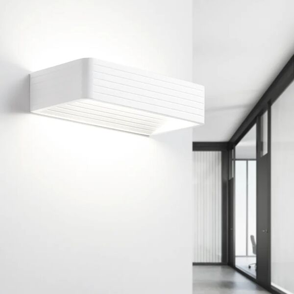 tecnico applique led design in gesso limera bianco