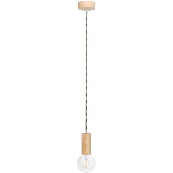 leroy merlin pendel con cavo in tessile 100 cm, beige, con portalampada e27