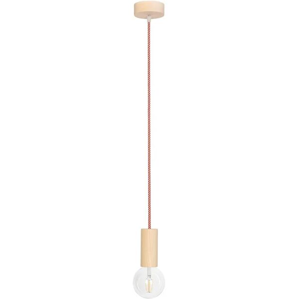 leroy merlin pendel con cavo in tessile 100 cm, beige, con portalampada e27