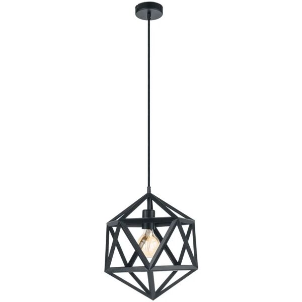 eglo lampadario boho embleton nero in inox, d. 30.5 cm,