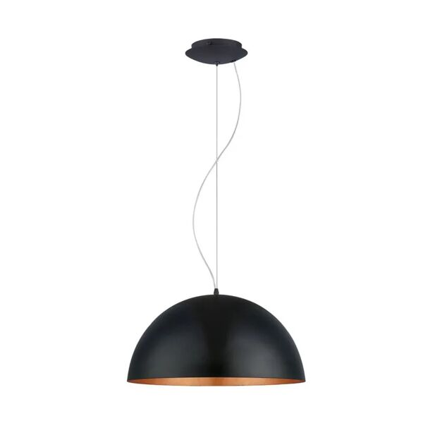 eglo lampadario glamour gaetano 1 nero, rame in inox, d. 53 cm,