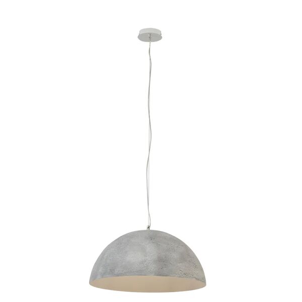 lumicom lampadario industriale venice cemento grigio in acciaio, d. 60 cm,