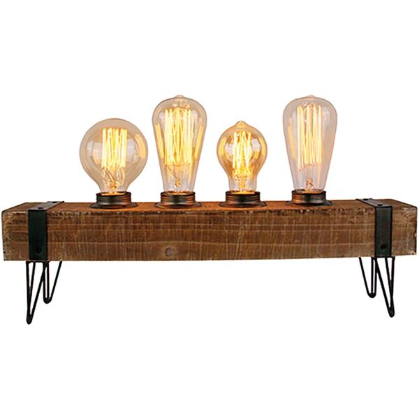 brilliant lampada da tavolo industriale woodhill nero,