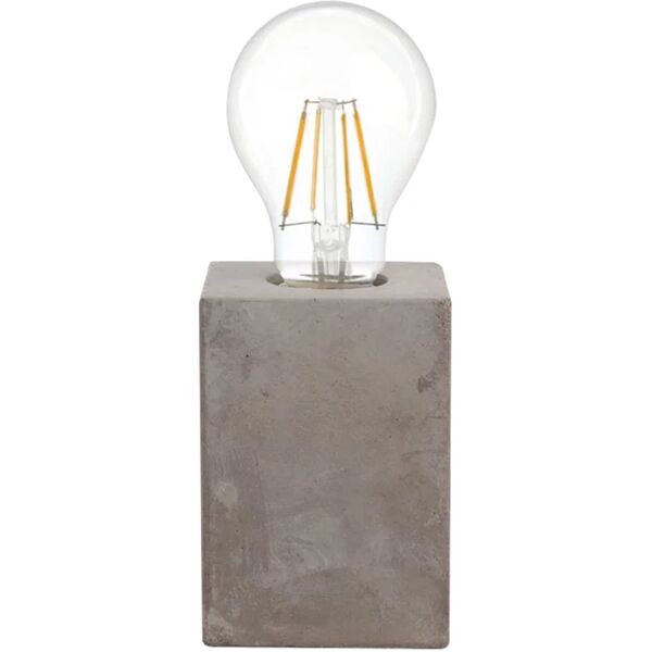 eglo lampada da tavolo industriale prestwick grigio, in ceramica,