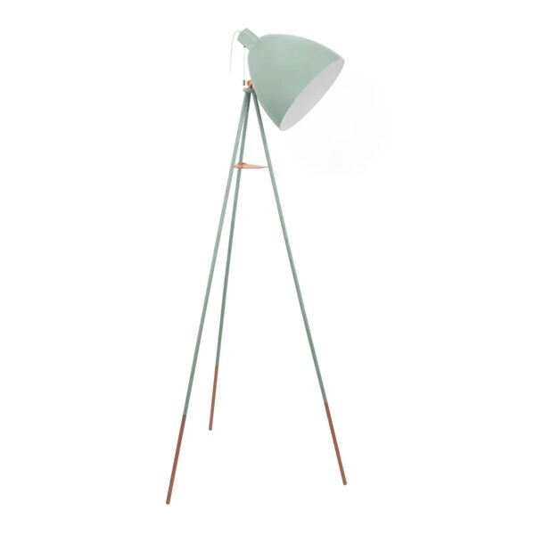 eglo lampada da terra dundee treppiede verde, h 135.5 cm, e27 max60w