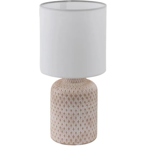 eglo lampada da comodino shabby bellariva beige, in porcellana,