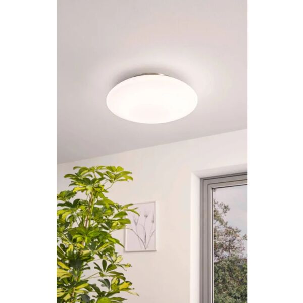 eglo plafoniera moderno frattina led dimmerabile , in policarbonato, bianco d. 40 cm 40 cm,  3400 lm