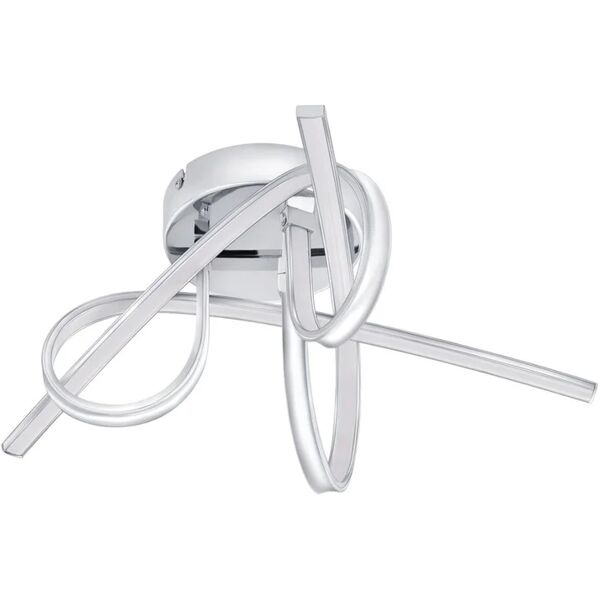 eglo plafoniera moderno selvina led , in alluminio, bianco d. 46 cm 3 luci  900 lm