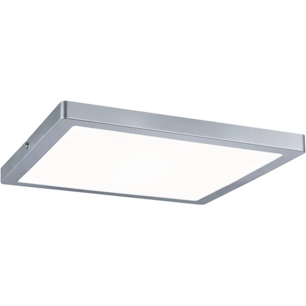 paulmann plafoniera moderno led plafoniera atria grigia 30x30 16,5w, argento 30x cm, luce naturale