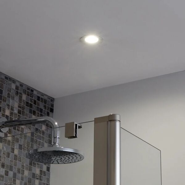 inspire set da 3 pezzi faretto da incasso led kilia tondo cromo, foro incasso 7.2 cm luce bianco caldo