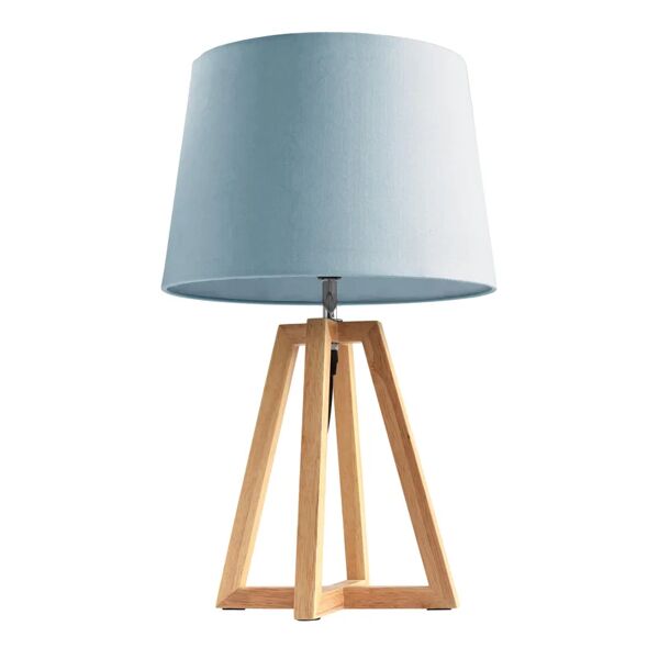 seynave lampada da tavolo charm nolan blu, in legno,