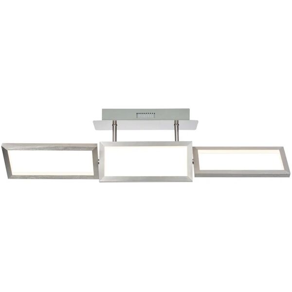 brilliant plafoniera moderno led tunar, argento 80.5x9 cm, luce calda dimmerabile