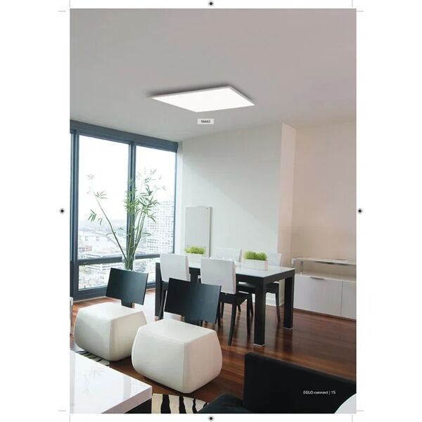 eglo pannello led smart salobrena connect 30x30 cm, bianco caldo bianco,