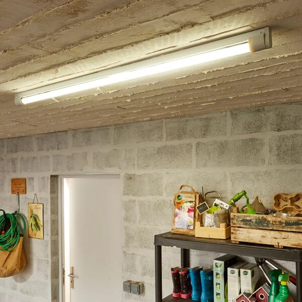 leroy merlin reglette con fonte luminosa g13 per soffitto batten t8, luce bianco, 122.5 cm, 1 x 18w 2000lm