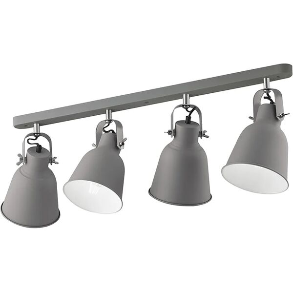 luce ambiente design faretto decorativo senza fonte luminosa 4 luci legend grigio e27