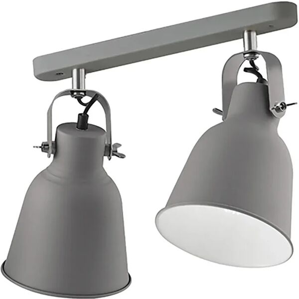 luce ambiente design faretto decorativo senza fonte luminosa 2 luci legend grigio e27