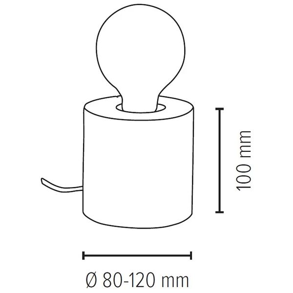 spot-light lampada da tavolobt76911151 marrone, in legno,