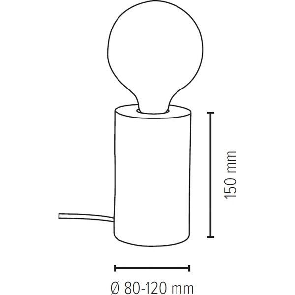 spot-light lampada da tavolobt76910151 marrone, in legno,